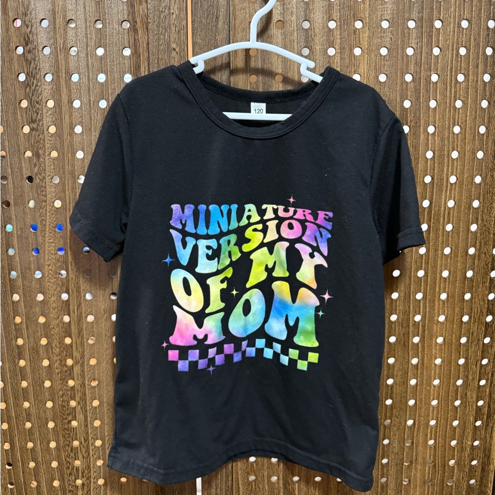 Black Kids T-Shirt with Colorful Print